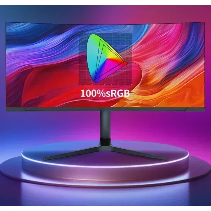 Monitor per computer, 34 pollici, schermo curvo, 3440*1440p, quasi-4K, 165 Hz, risposta estrema da 1 ms, 21:9 ultra ampio, applicabile per giochi e ufficio