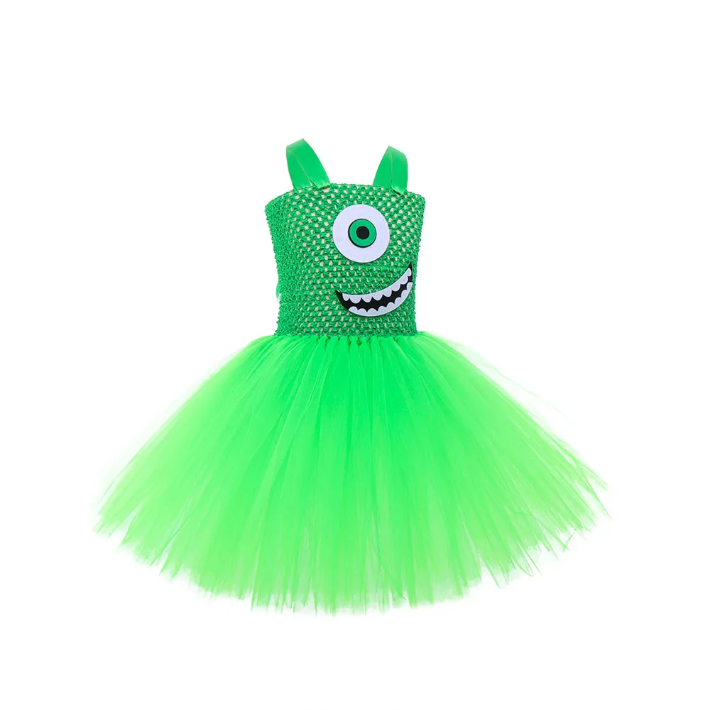 Cartoon Monster Girls Cosplay Costume Kids Party Dresses Children Halloween Costume Tulle Dress Carnival Role Play Fancy Dress