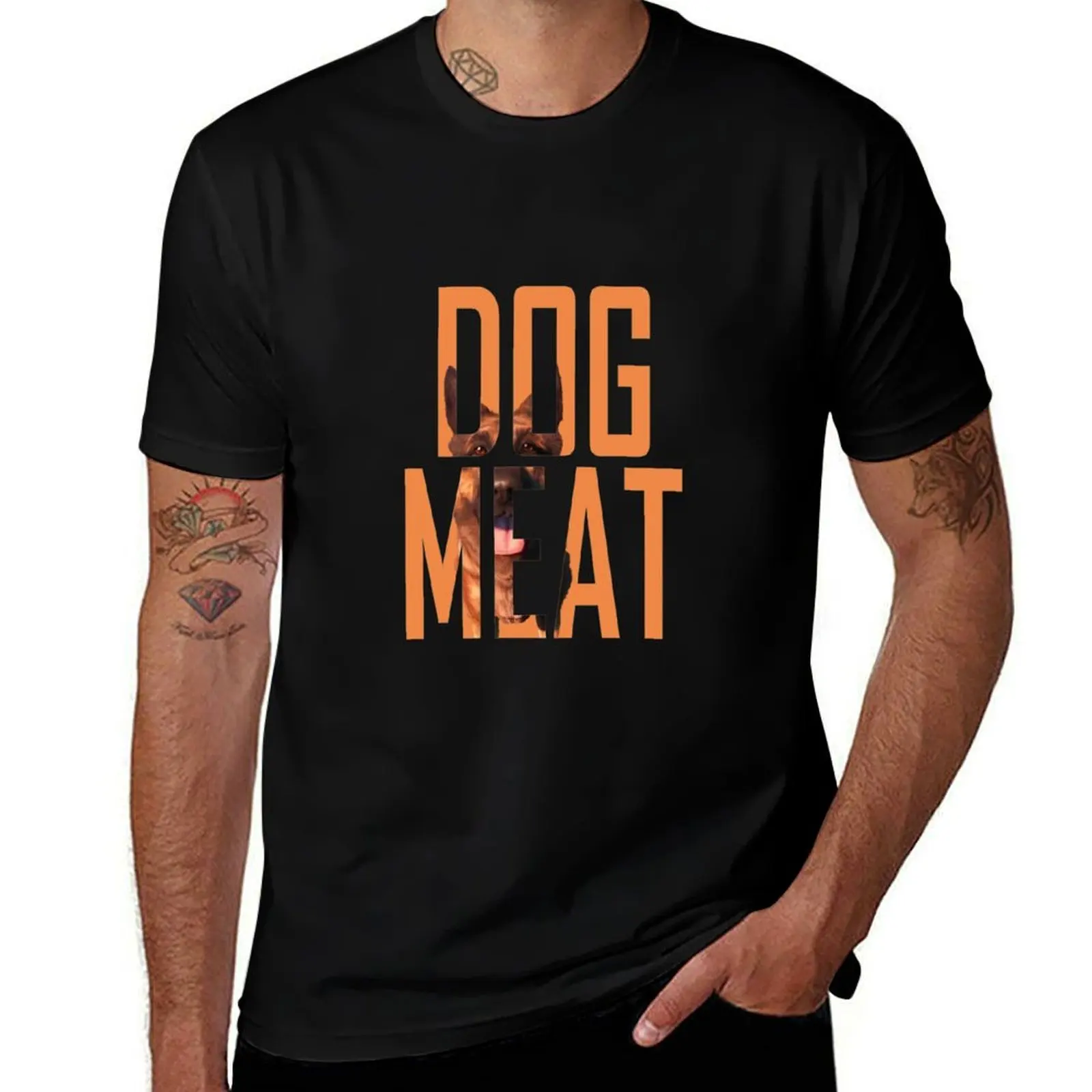 

Dogmeat Text T-Shirt cotton tshirt 100% t shirts for man slim fit T-Shirt