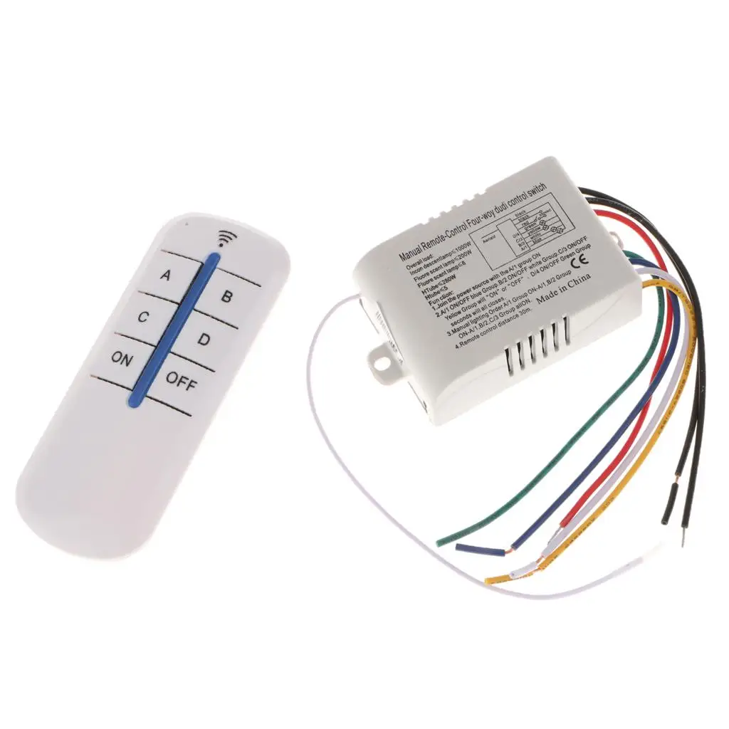 

4 Way Digital Remote Controlled On/Off Wireless Automatic Lamp Wall Timer