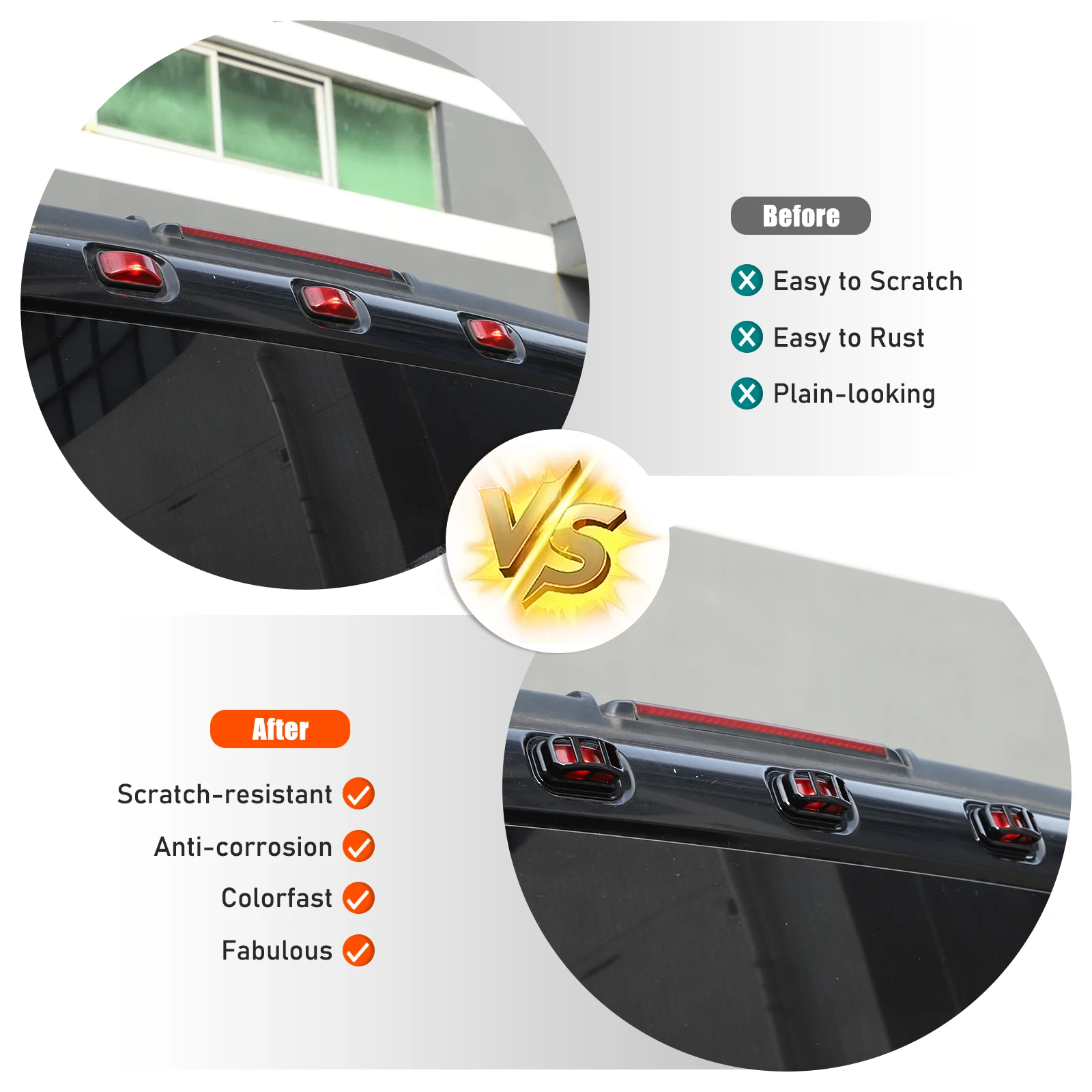 غطاء شبكي واقي لإضاءة السقف الأمامي والخلفي ABS، غطاء شبكي واقٍ لإشارة الانعطاف الجانبية لملحقات هامر H2 2003-2009 #3