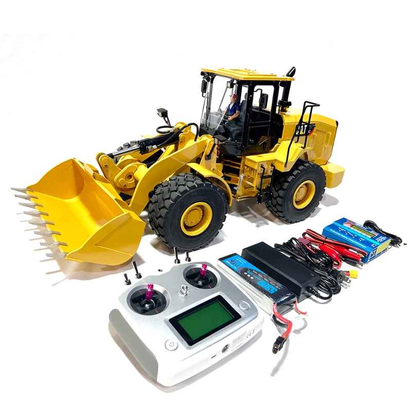 In Stock 1/12 RC Hydraulic Loader Upgrade Version C950GC Metal Belt Sound and Light Loader Model Rc Car Boy Toy