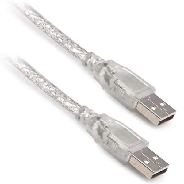 USB MALE-MALE TRANSPARENT CABLE 5 METRE POWERMASTER