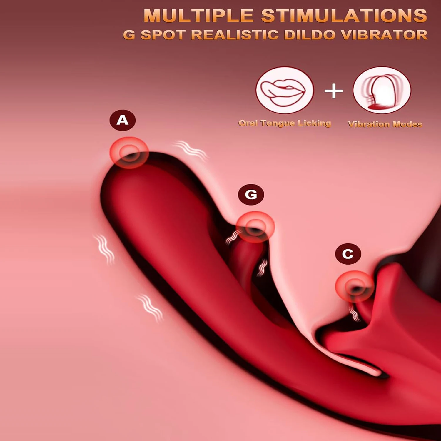1pc Vibrator for Women G Spot Vaginal Stimulator with Tongue Licking Vibrator Dildo Adult Sex Toys for Women Licking Sex Toys