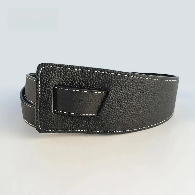 Ceinture large en cuir pour femme, veste polyvalente, ceinture nouée, décoration de robe, audisceau, sensation à la mode et haut de gamme