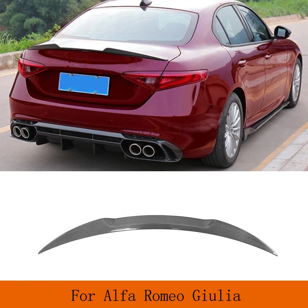 

Carbon Fiber Car Rear Trunk Spoiler Boot Lip Racing Spoiler Wing Lip For Alfa Romeo Giulia 2015 2016 2017 Trunk Spoiler Boot Lip