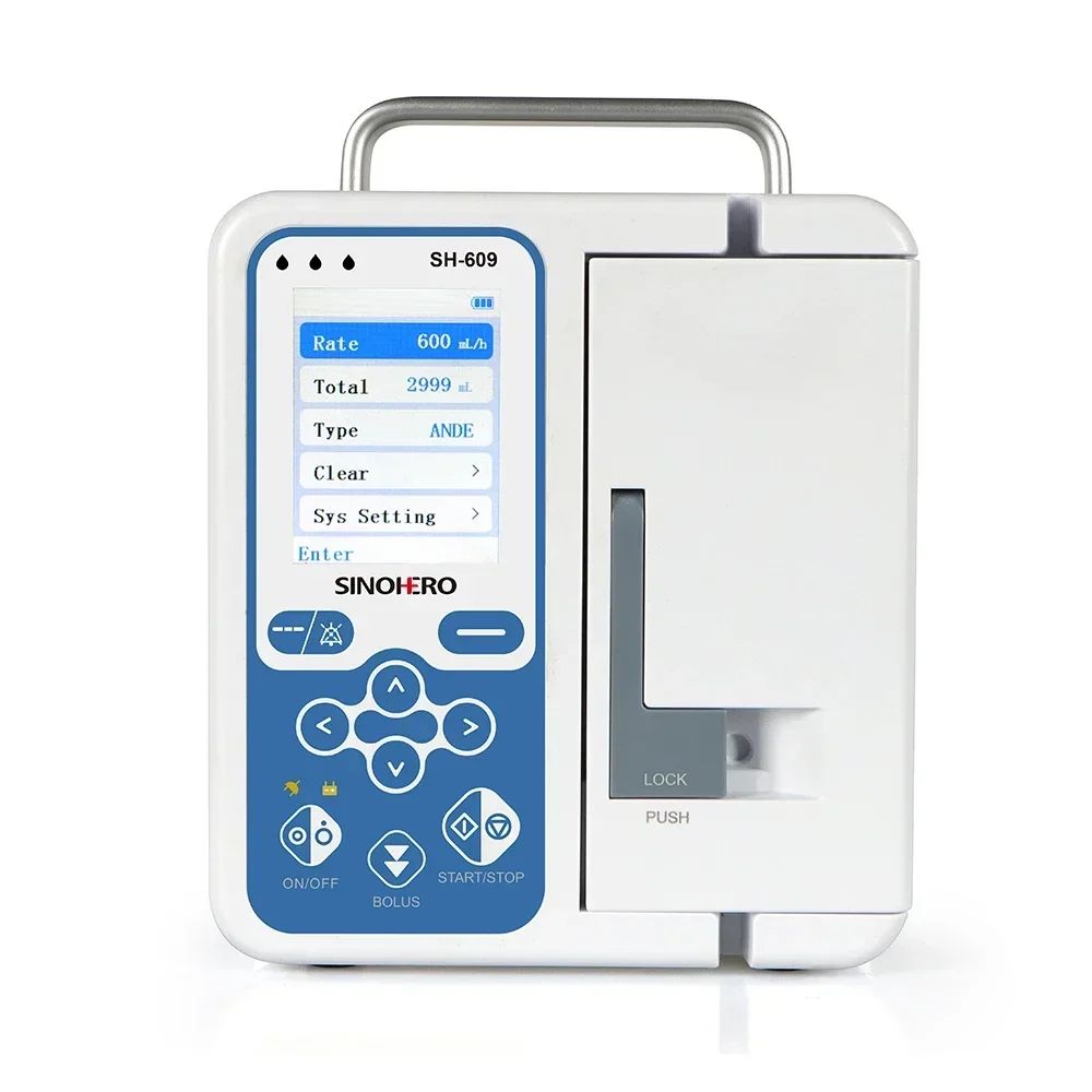 SINOHERO SH-609 Portable Smart Infusion Pump Real-time Alarm Large 3.5\