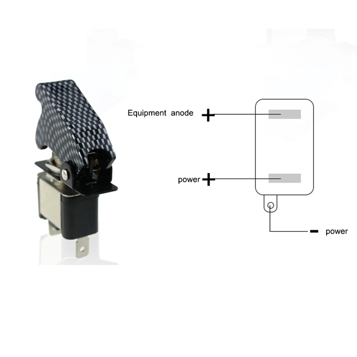 

12V 20A Toggle With Led Toggle Cover Light 20A Protective Yacht Black