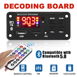 12V MP3 Decoder Board Bluetooth Car Kit USB MP3 Player Support WMA WAV TF Card Slot / USB / FM With Color Screen
