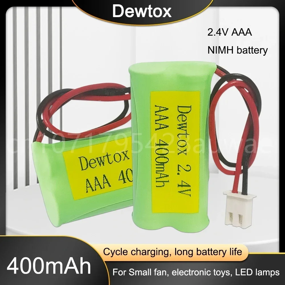 2.4V AAA 400mah Rechargeable NIMH Battery Pack with Plug Battery for Precision Instruments