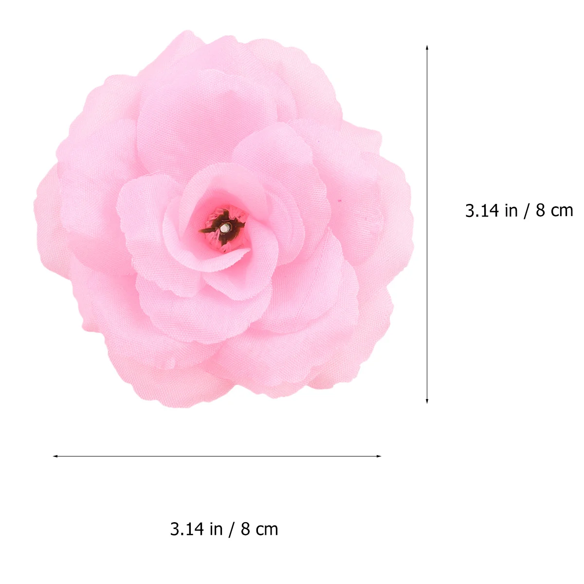 

50Pcs Artificial Rose Flowers Pink Realistic Lifelike Decoration Wedding Party Home Office Shop Party Flower Decor