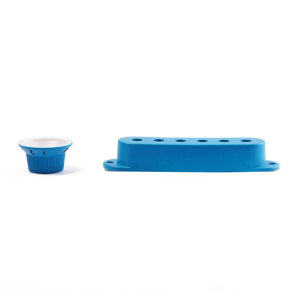 

Dark Blue Plastic Pickup Covers Electric Guitar Knobs Volume Tone Control Replacement 84x18x14m Single Coil Guitar