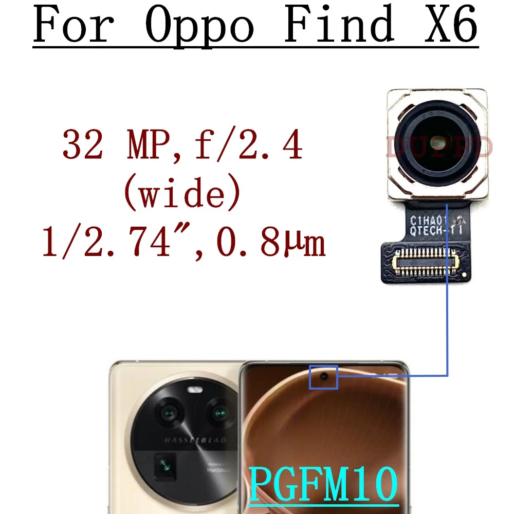 Front Rear Camera For OPPO Find X6 Original Periscope Telephoto Wide View Back Main Camera Module Flex Cable