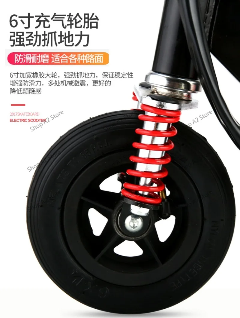 Electric Adult Folding scooter School Office view 6