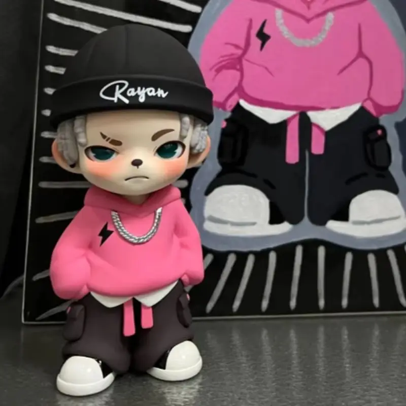 Rayan Camping – boîte aveugle sur le thème, figurine à collectionner avec policier et personnages d'amministreur Panda, carte jouet interactive