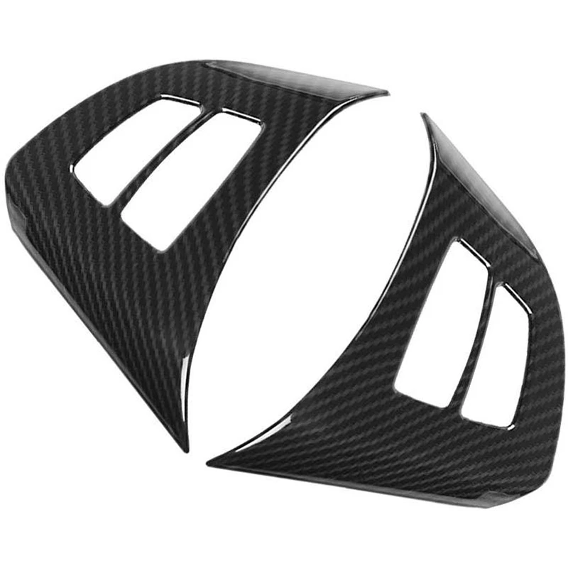Superior-2Pcs Carbon Fiber Steering Wheel Cover Trim For BMW X5 E70 2008-2013 view 3