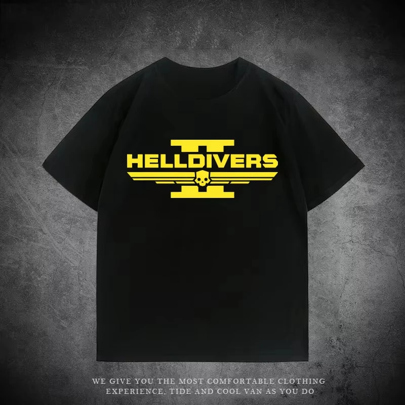 

Hell Old Driver Steam Game Brand Co-branded Men's Printed T-shirt Breathable Sweat Absorption High Quality Motorcycle T-shirt