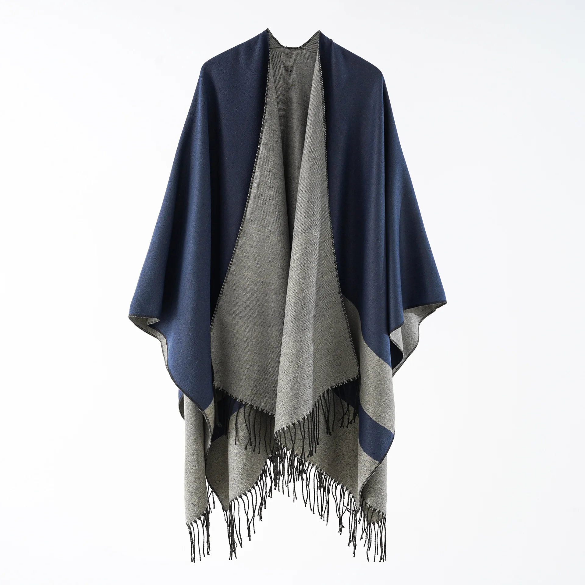 A lady\'s shawl, imitation cashmere, split scarf, cape to keep warm, and a double-sided shawl over lady Tzitzit