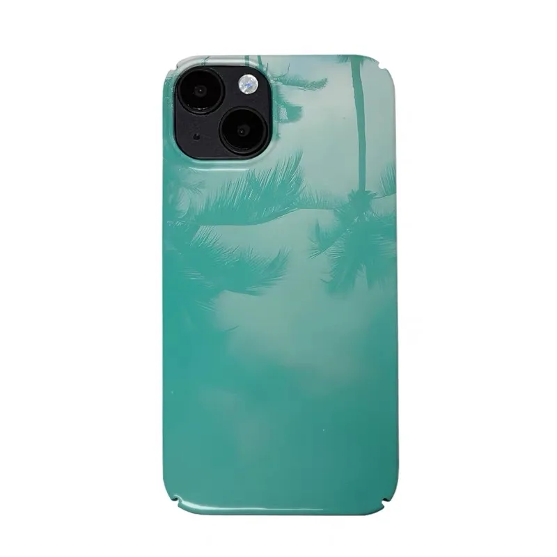 

Reflection of Green Coconut Trees in Lake Water Phone Case for IPHONE 17 16E 15 14 Plus 13 12 MINI 11 XR XS Acrylic Phone Cover