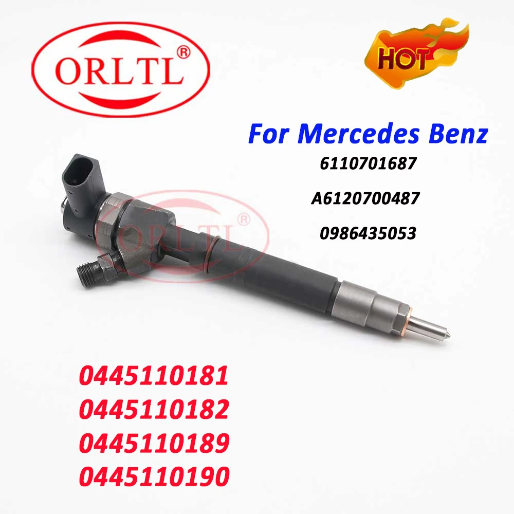 

ORLTL A6110701687 Nozzle 0 445 110 190 New Common Rail Diesel Injector 0 445 110 189 0 445 110 182 for Mercedes Benz CAR