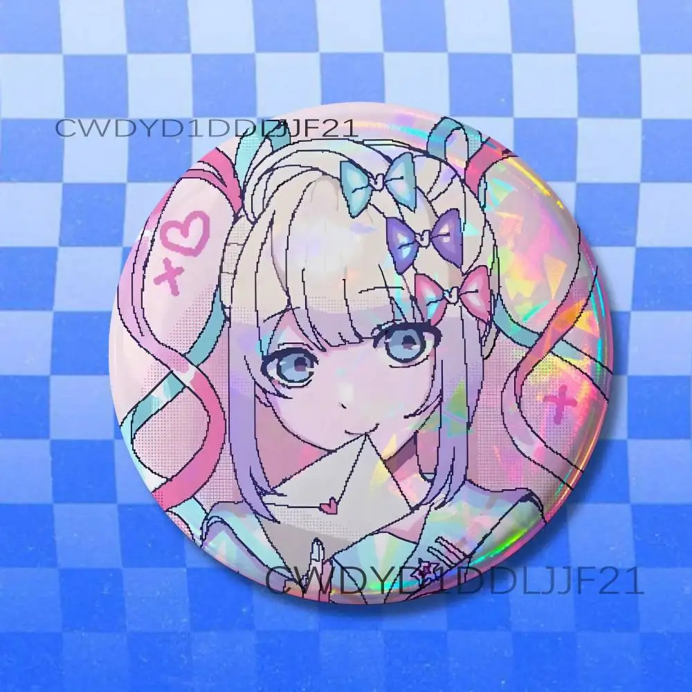 K-Kangel Needy Streamer Overload Button Pins Cool Anime Cosplay Badges Clothes Backpack Decorations Brooch Gifts view 4