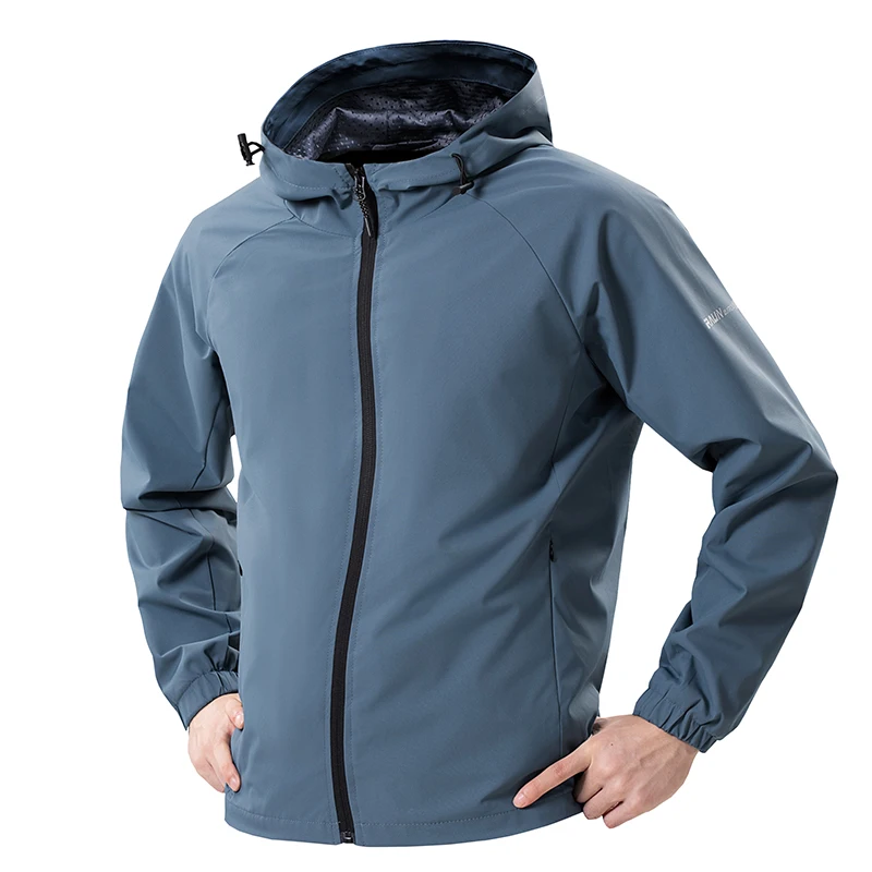 2026 cazadora de primavera para hombre, chaqueta con capucha, abrigo con cremallera, cazadora impermeable de carga para acampar, chaquetas de senderismo con capucha Softshell finas y holgadas