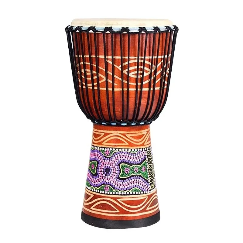 African Djembe 4Inch Percussion Hand Drum for Sale Wooden Drummer with Pattern