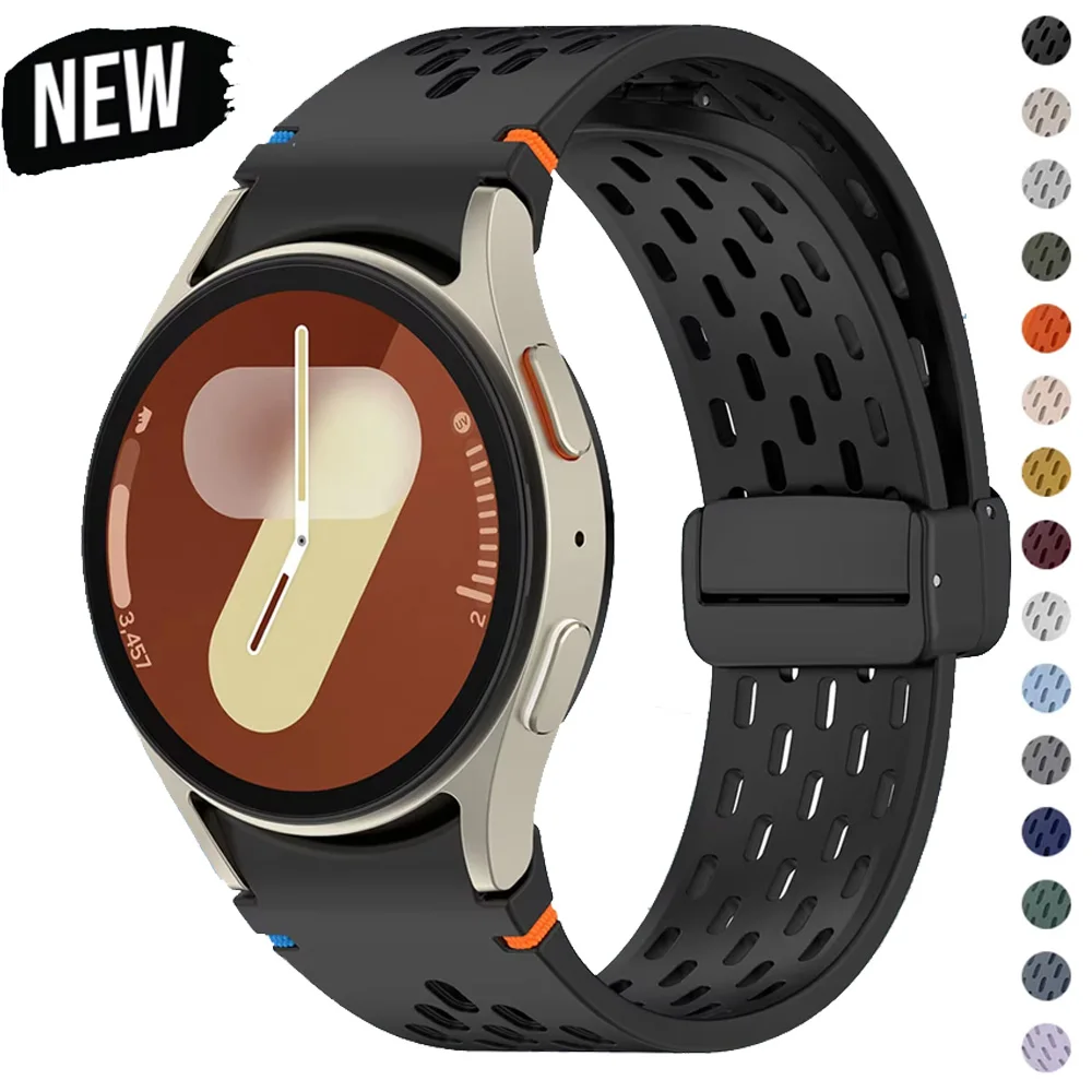 Band for Samsung Galaxy Watch 7 FE 5 6 4 Classic 5 pro 44mm Magnetic Silicone No Gaps Bracelet correa Galaxy Watch6 watch4 Strap