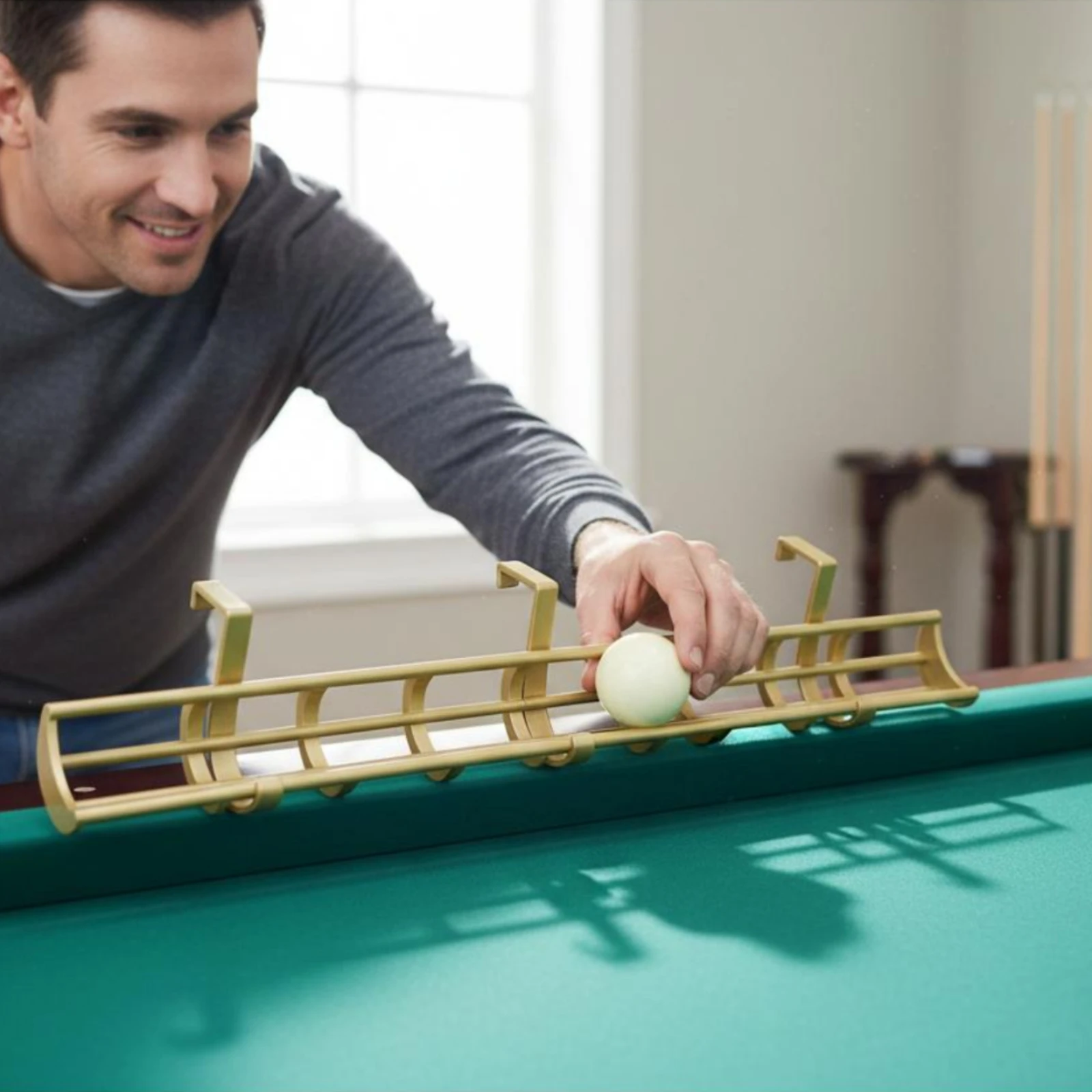 Billiard Ball Rack Long-Lasting Pool Ball Storage Rack Sports Accessory Easy to Install Heavy Duty for Game Room