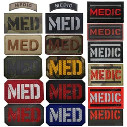 MED Infrared IR Reflective Patches Embroidered MEDIC Appliqued Sticker Strip Glow In Dark