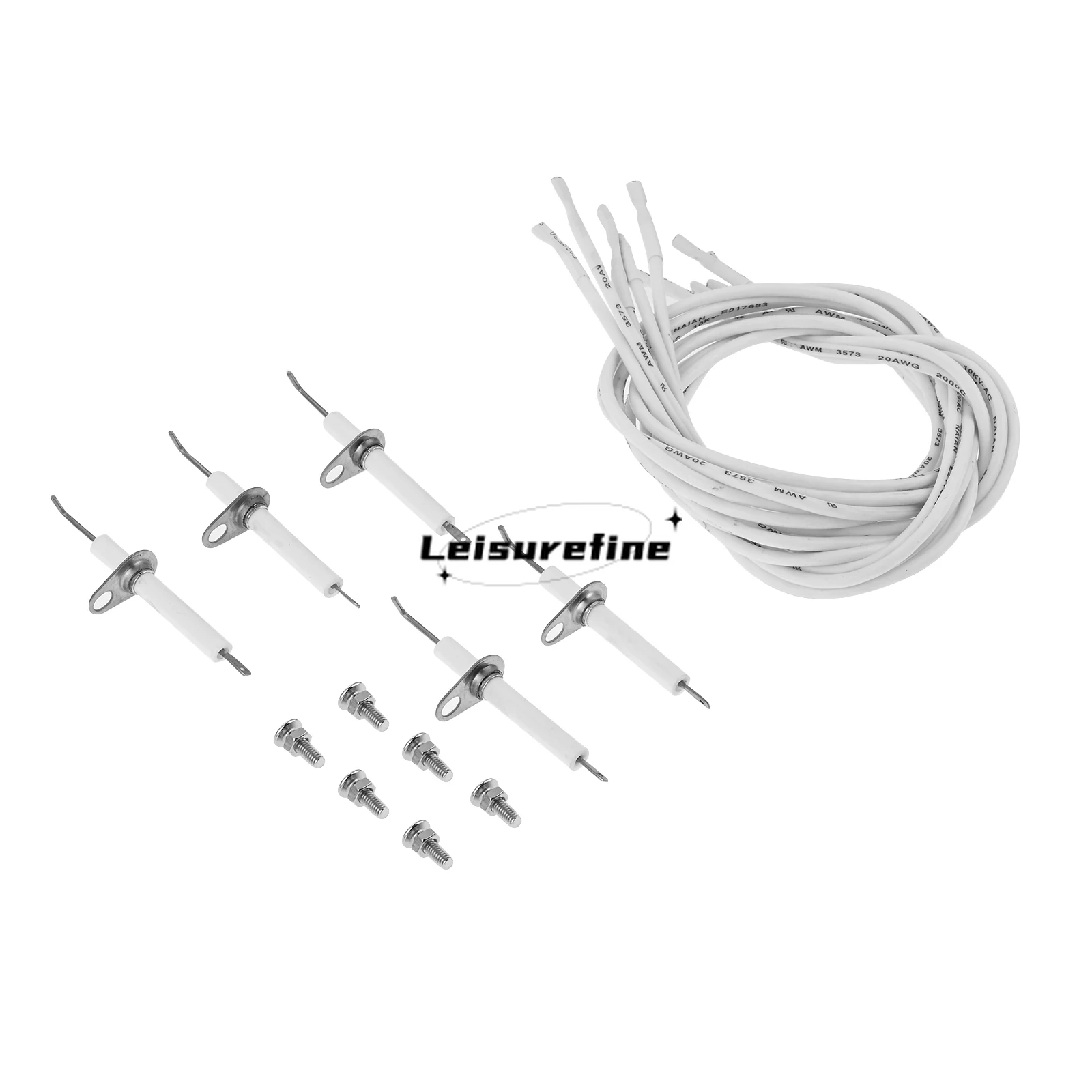 

5PCS Replace Grill Ignitor Wire Ceramic Electrode Kit fit for Vermont Castings/Jenn Air/Backyard Grill/Dyna-Glo/Chargriller BBQ