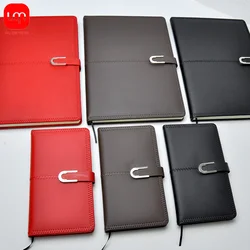 Vintage A6/B5 Leather Notebook with Personalized Soft Cover Business Notebook Magnetic Buckle Notebook for Office Notebook Diary