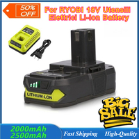 2000mAh/2500mAh for RYOBI P108 18V One + Plus Batteria 18V Utensili Elettrici Li-ion Battery P104 P107 RB18L50 RB18L20 P108