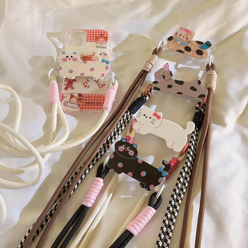 

Cute Cat Phone Case Lanyard - Nylon Long Crossbody/Neck Strap, Anti-Theft & Portable for Outdoor Use