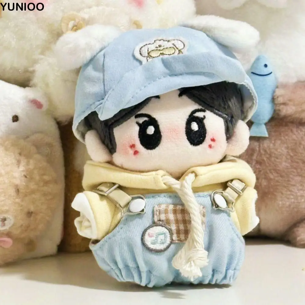 שמלת בובה מבד כותנה עם הודי מפולש, בובת פלאש מקסימה, בגדי בובה קאוואי ממולאים, בגדי בובה מבד כותנה ממולאים