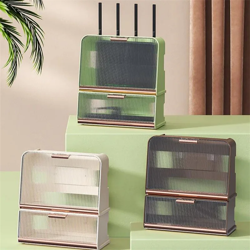 Wall Hanging Wireless Wifi Router Shelf Storage Box Wire Cable Storage Case Cable Power Bracket Home Office Plug Board Organizer