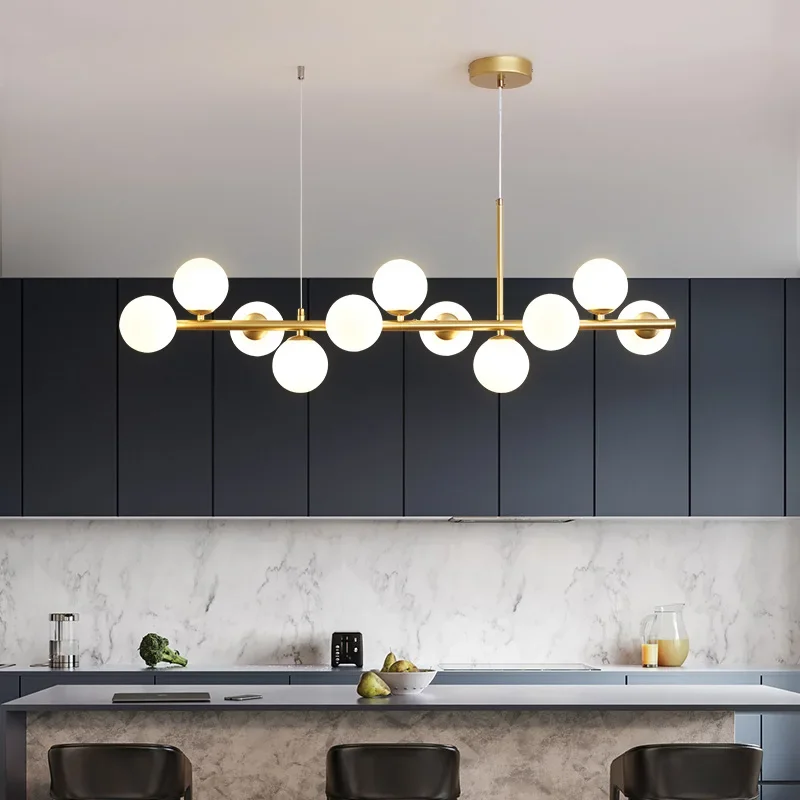 

Modern Glass Ball Led Pendant Lights Designer Black Golden Coffee Table Table Dining Room Desks Indoor Lighting Chandelier Lamp