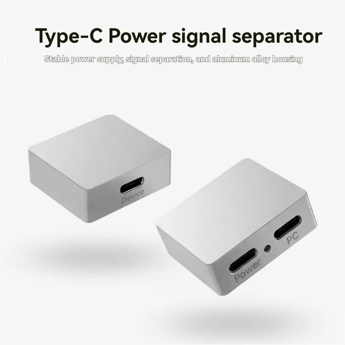 Type-C Power Splitter USB Signal Splitter Supports PiKVM Control 5V DC Power Supply with Reverse Polarity Protection