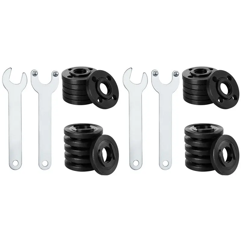 

AB11-24 шт. фланцевых гаек для угловой шлифовальной машины 5/8 дюйма-11, с 2 гаечными ключами, сменные фланцевые гайки для угловой шлифовальной машины, насадки для угловой шлифовальной машины