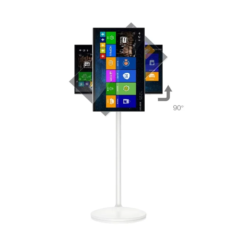 Top Quality 24 27 32 Inch Android Rolling Tablet Tv on Wheels Mini Stand Touch Screen Portable Smart Tv