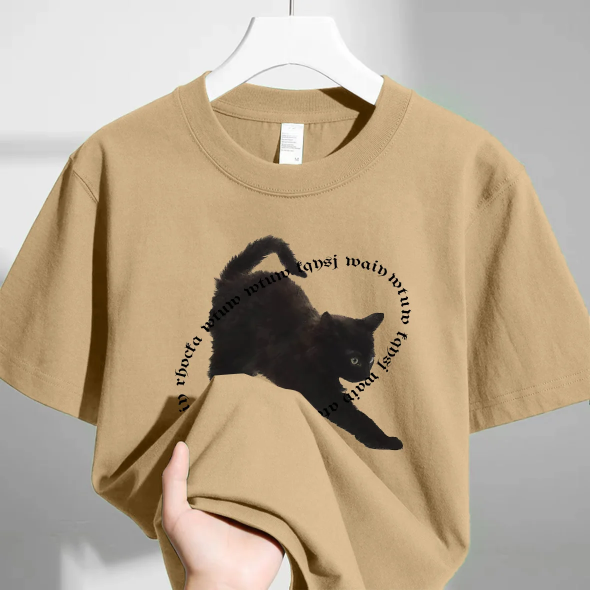 

Pure Cotton Short Sleeve T-Shirt Unisex Street Style Letter Print Big Brand Tagless Women's Fashion Casual Wear