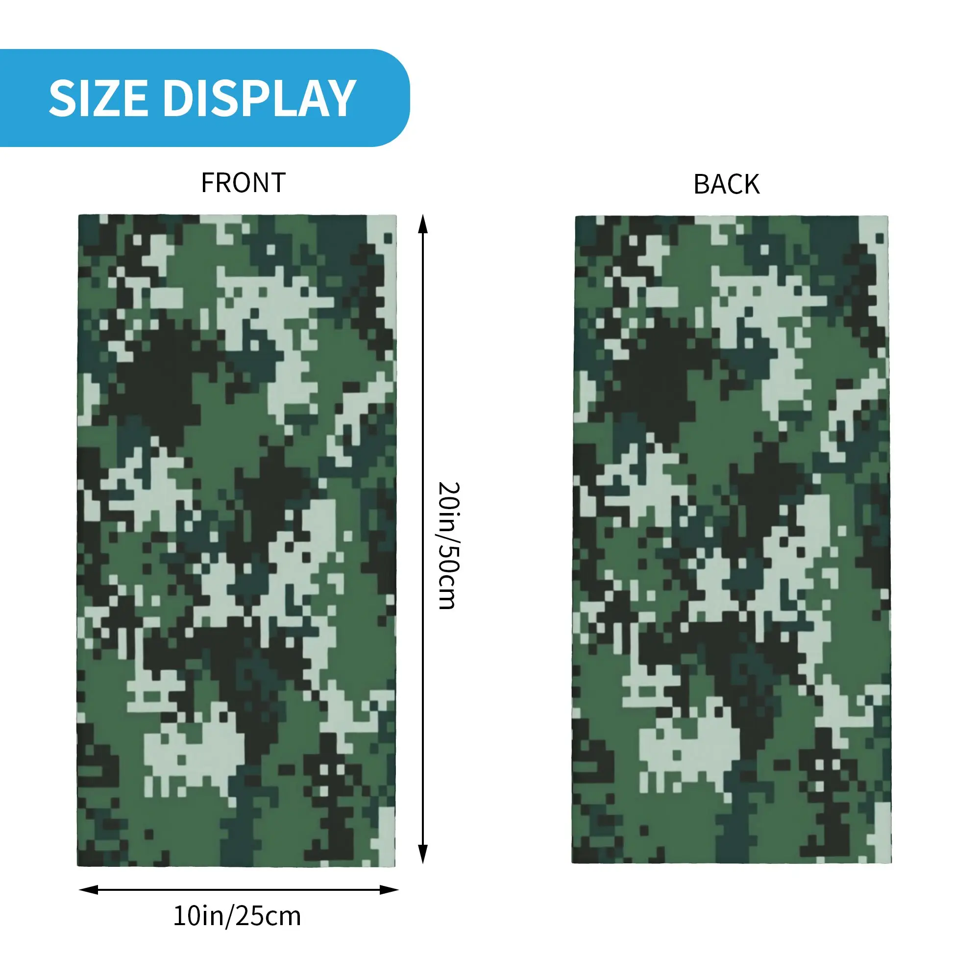 Blurry (10) Bandana Gaiter Club Digital Camouflage  Face Mask Hiking  AdultWashable Neckerchief