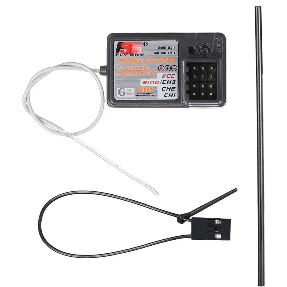 Flysky Receiver FS-GR3E AFHDS Long Range 3CH 2.4GHz Receiver for FS-GT2 FS-GT2B FS-GT3B FS-GT3C FS-IT4S Transmitter RC Car Boat