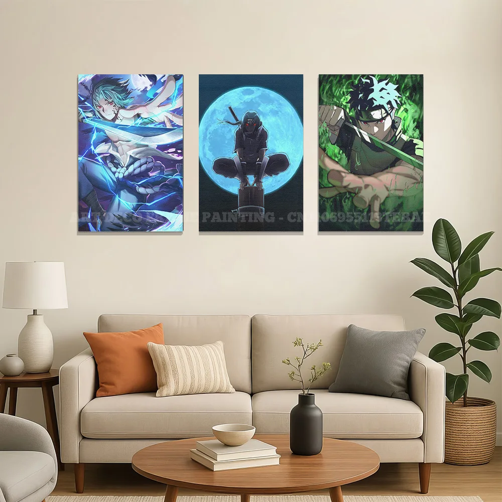 Bedroom Home Decor With Frame Poster Wall Artwork Canvas Prints Painting Cartoon Decoration Pictures For Japanese Anime Naruto