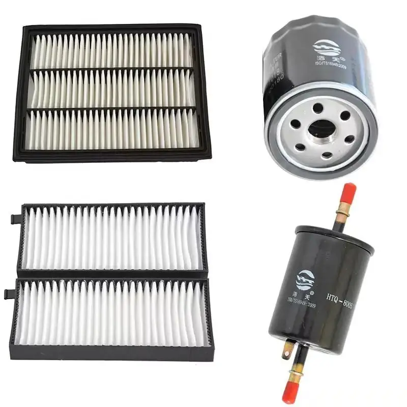 

4pcs/set Car Engine Air Filter Cabin Air Filter Oil Filter Fuel Filter For Roewe W5 1.8T 2010 2011 2012- 23190-09100 26300-10018