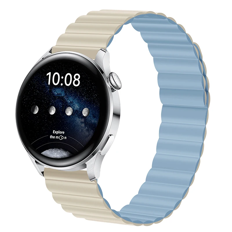 حلقة مغناطيسية لساعة سامسونج جالاكسي ، سوار سيليكون ، سوار كلاسيكي ، 7 ، 6 ، 5 ، 4 ، 5 برو ، 46 ، 43 ، 47 ، 45 ، حزام ، 20 ، 22 ، 40 من من من من ، 44