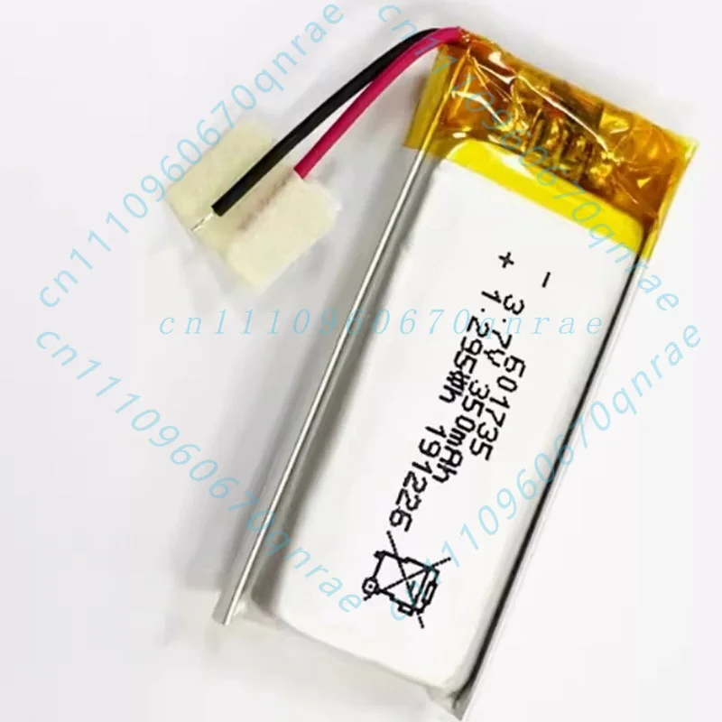 Small polymer lithium battery square 601735 3.7v 350mAh for bluetooth headset, bluetooth speaker battery