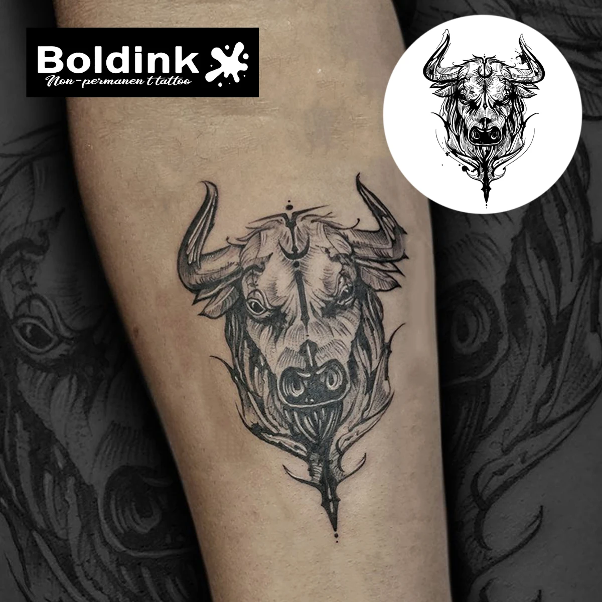 Boldink Animal collection Temporary Tattoo,Lasts To 15 Days New