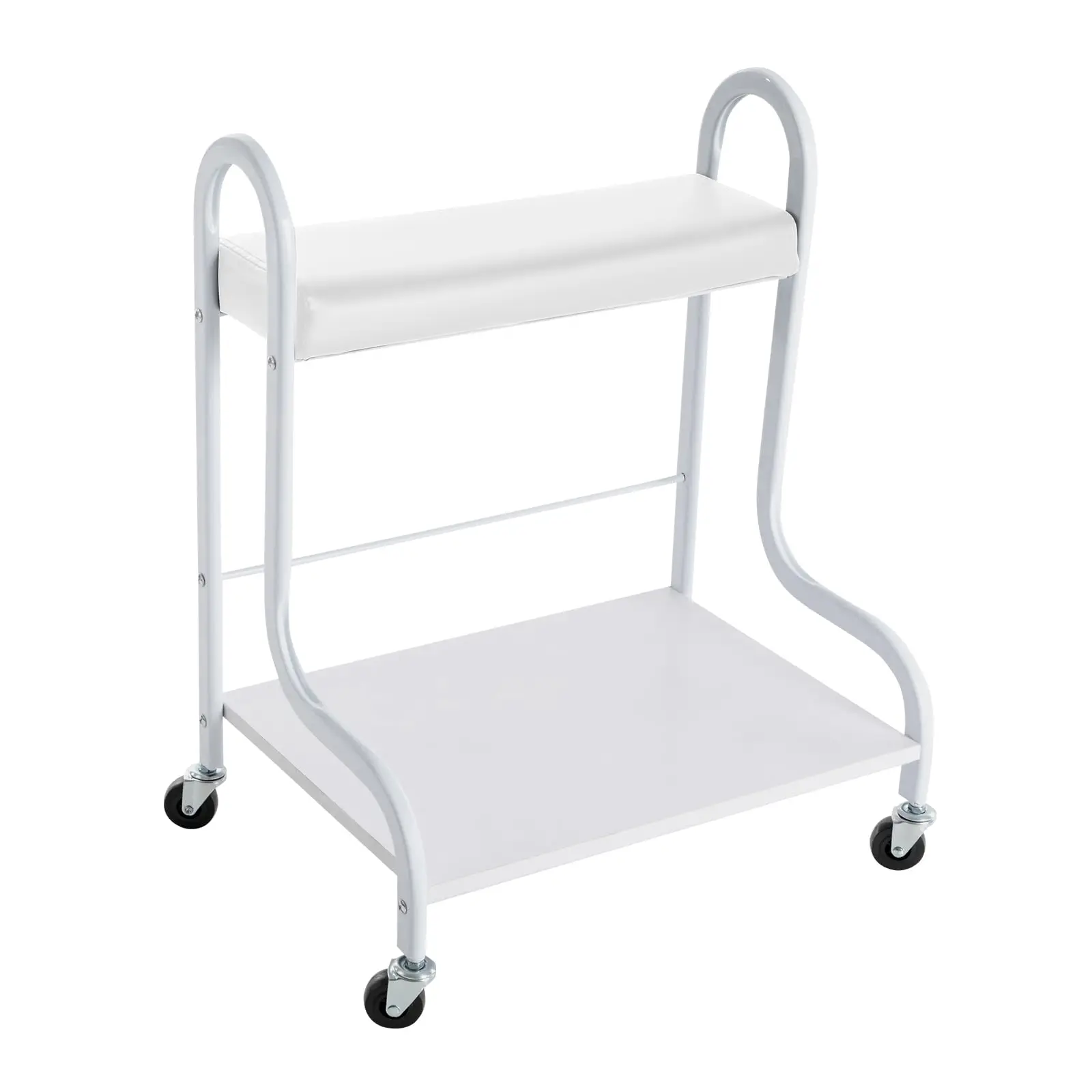 

Foot Bath Spa Portable Trolley Cart with Wheels & Storage Rack, 220.46Lbs Load Footrest Stand Cart for Foot Rest Pedicure Manicu