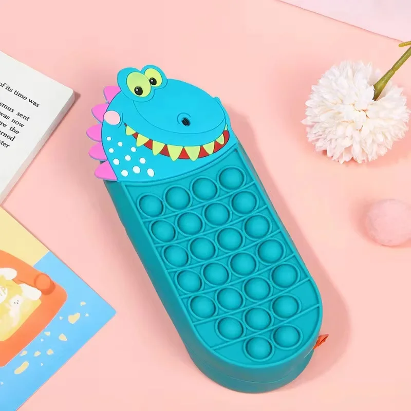 1Pcs New Cartoon Silicone Pencil Case Pioneer of Rodent Eradication Stationery Storage Bag Student Decompression Stationery Box - Image 6
